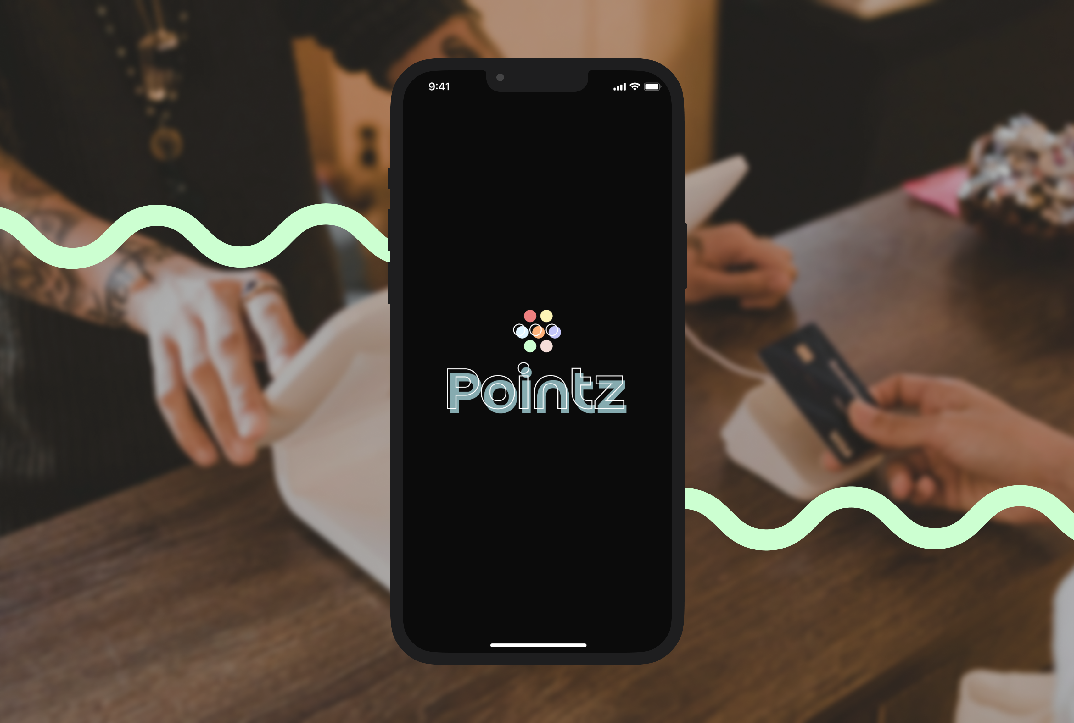 Orange gradient with shades of blue