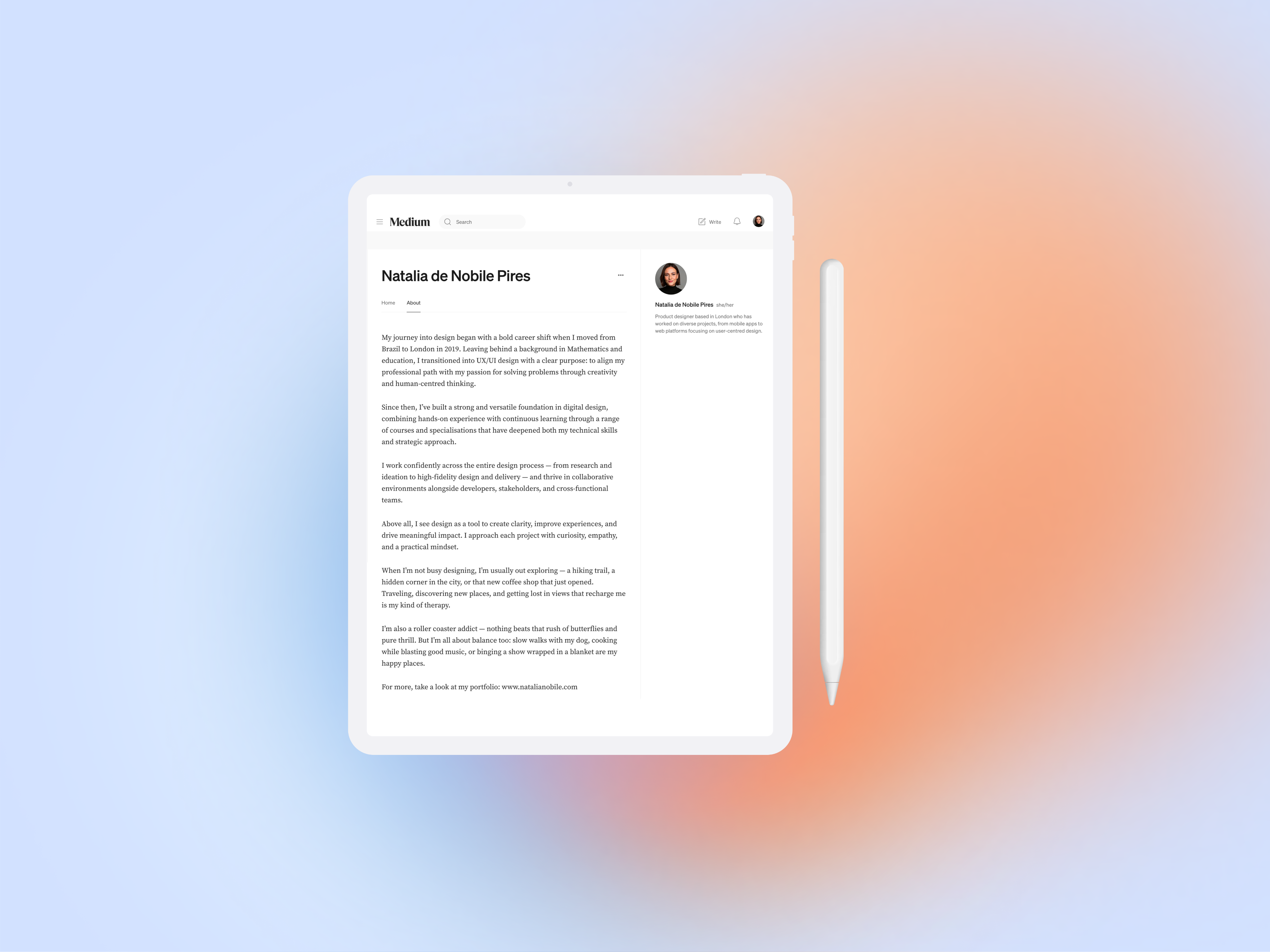 Logo on colored background