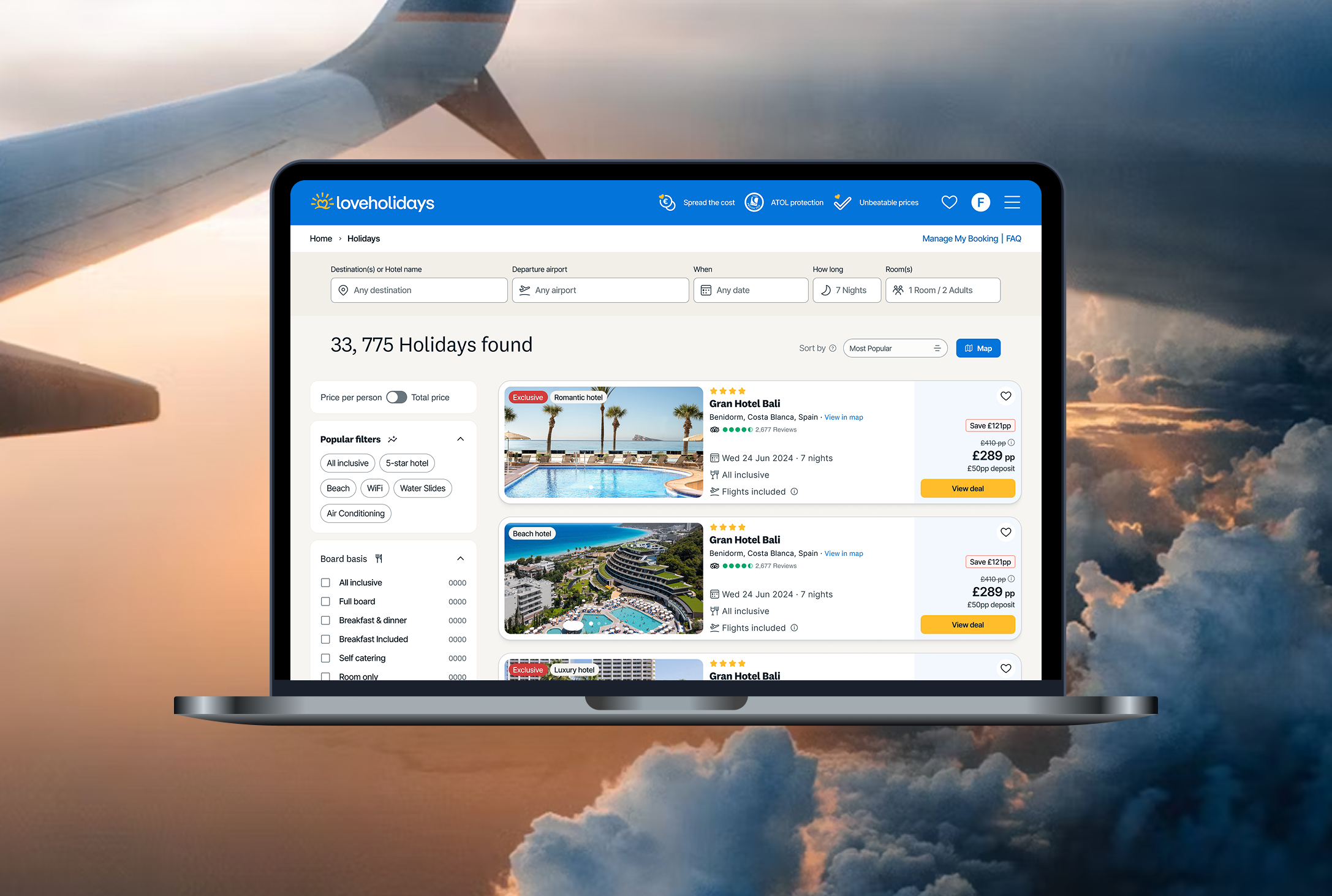 Orange gradient with shades of blue